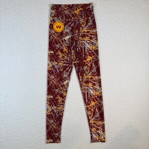 Zubaz NFL Women's maroon and yellow Washington Commanders leggings med